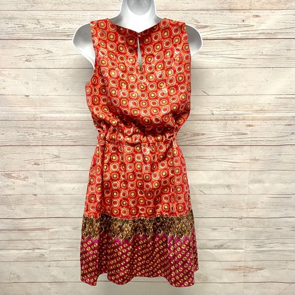 Anna Sui for Anthropologie Fiery Tiers Silk Dress - Picture 3 of 8